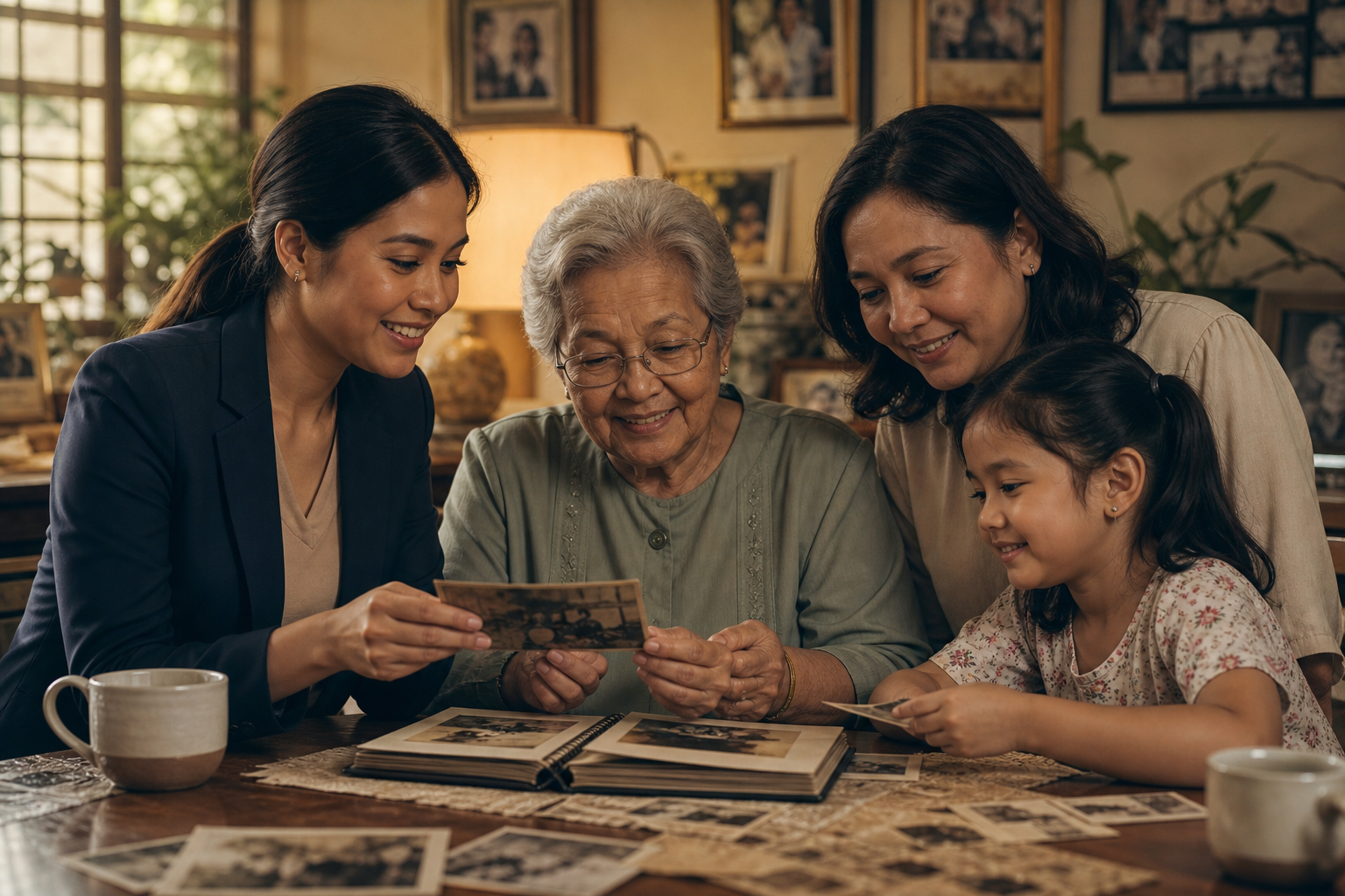 A remembrance professional helping a family preserve their story